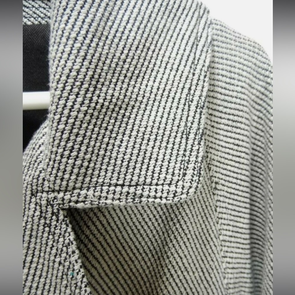Free People Gray Herringbone Double-Breasted Pea Coat - Picture 4 of 4